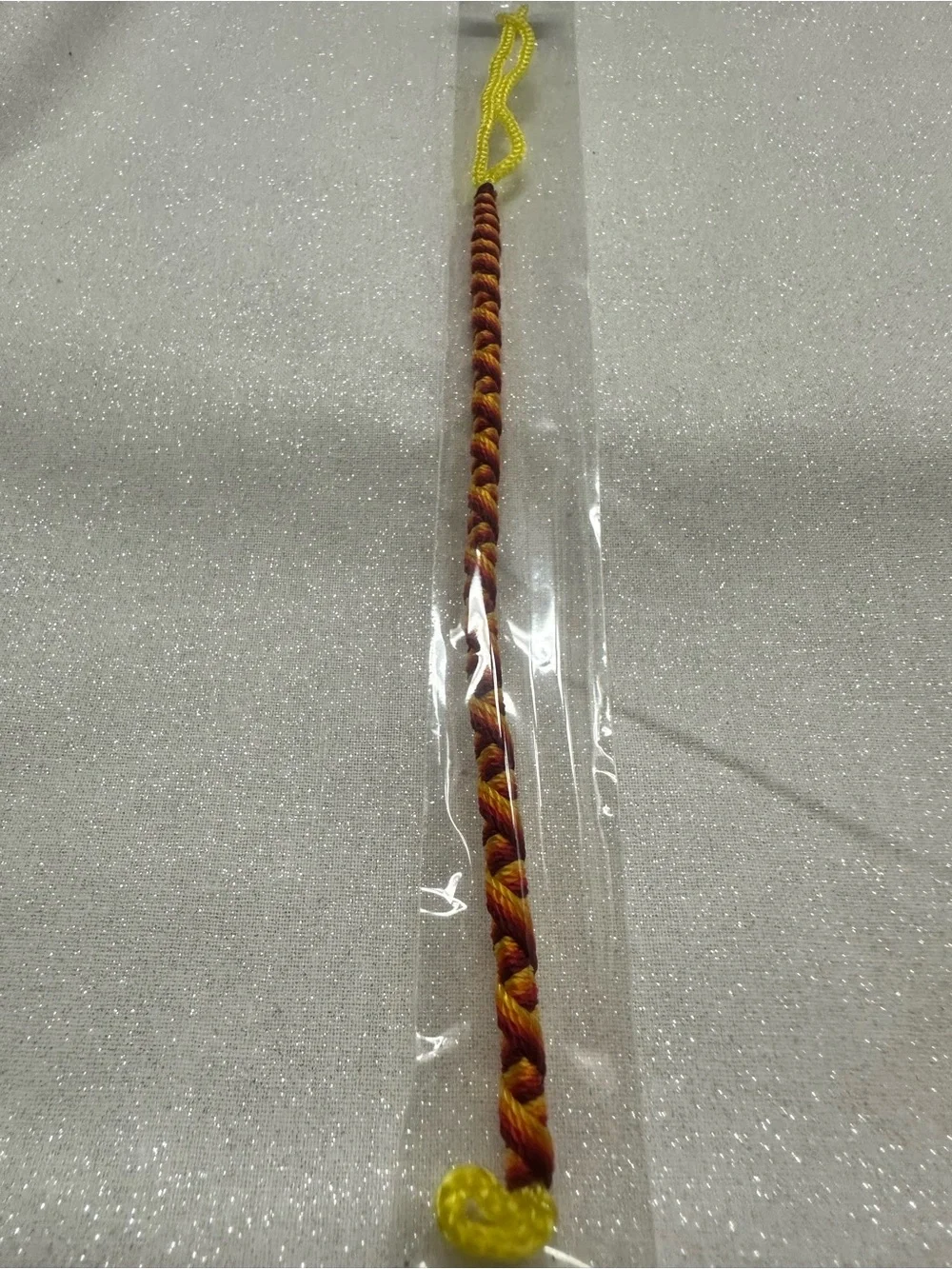 Braided Cord friendship bracelet Accessory in Yellow and Maroon